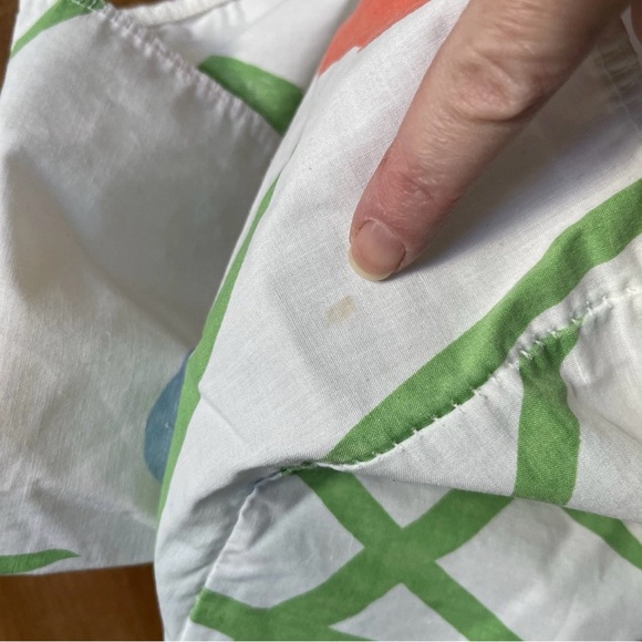 Vintage 1981 Marimekko Dan River Twin Fitted Sheet Seven Flowers Print Tulips - Picture 6 of 6